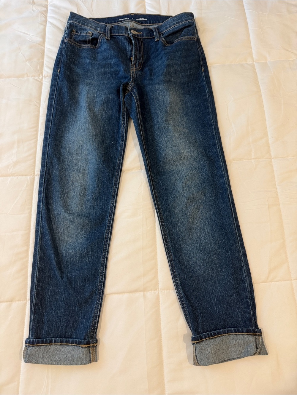 Old Navy Men's Straight Jeans in Dark Blue